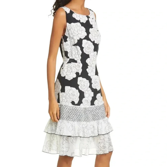 DYVNA Silk Chacha Ruffle Floral Belted Dress Size 4 NWT - Picture 12 of 12